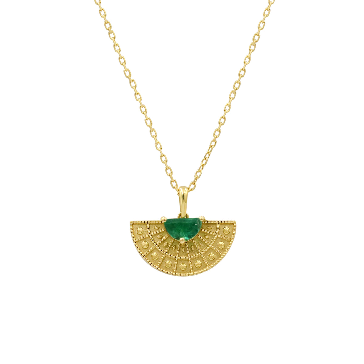 Emerald Qamareya necklace