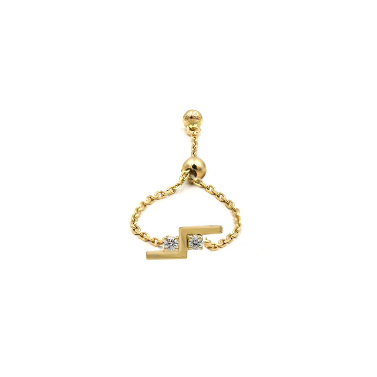 N Musnad letter adjustable ring